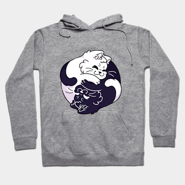 Ying yang cat Hoodie by ZAIABLOOM